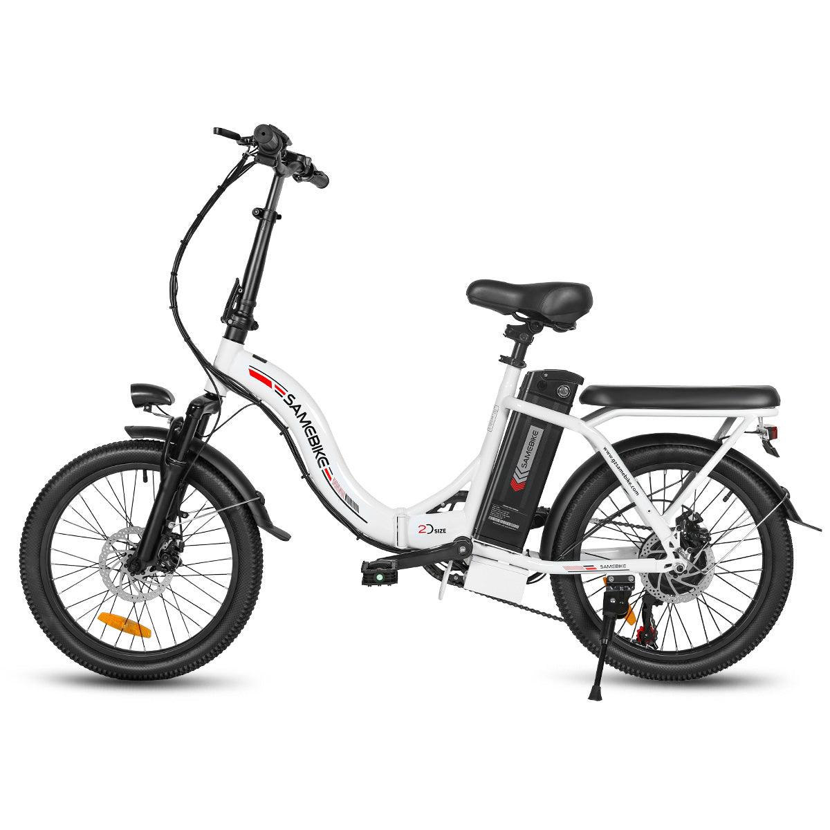 SAMEBIKE CY20-FT zusammenklappbares 20-Zoll-Elektrofahrrad mit 350W Motor und abnehmbarem 36V12 Ah Akku Alcovic