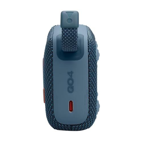 JBL Go 4 in Blau – Tragbare Bluetooth-Lautsprecher-Box mit JBL Pro Sound, tiefem Bass und Playtime-Boost-Funktion – Wasserfest und staubfest – 7 h Laufzeit Alcovic