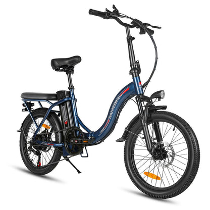 SAMEBIKE CY20-FT zusammenklappbares 20-Zoll-Elektrofahrrad mit 350W Motor und abnehmbarem 36V12 Ah Akku - Alcovic