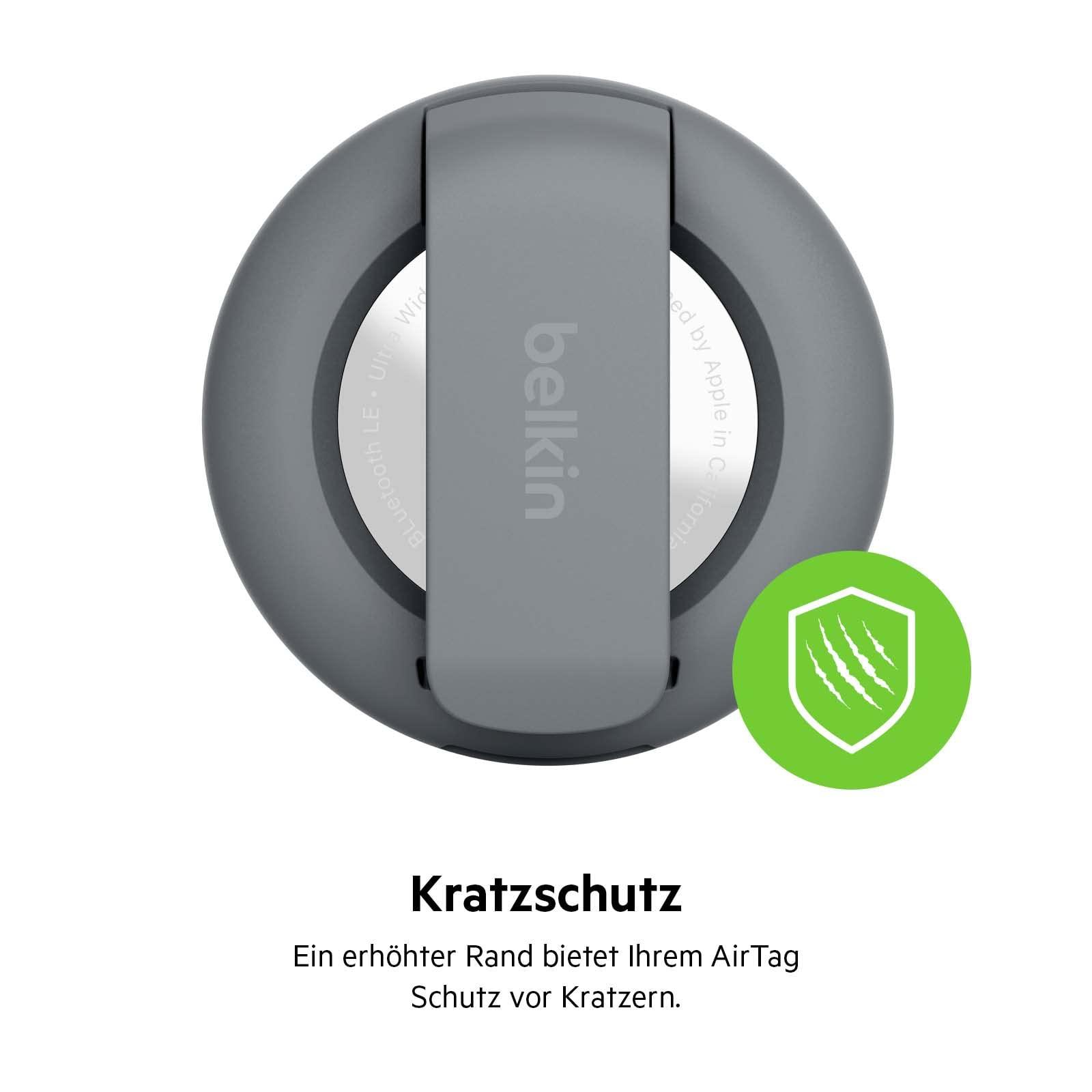 Belkin AirTag Hülle mit Schlaufe (Secure Holder Schutzhülle für Air Tag, Accessoire mit Kratzschutz) – Schwarz Alcovic
