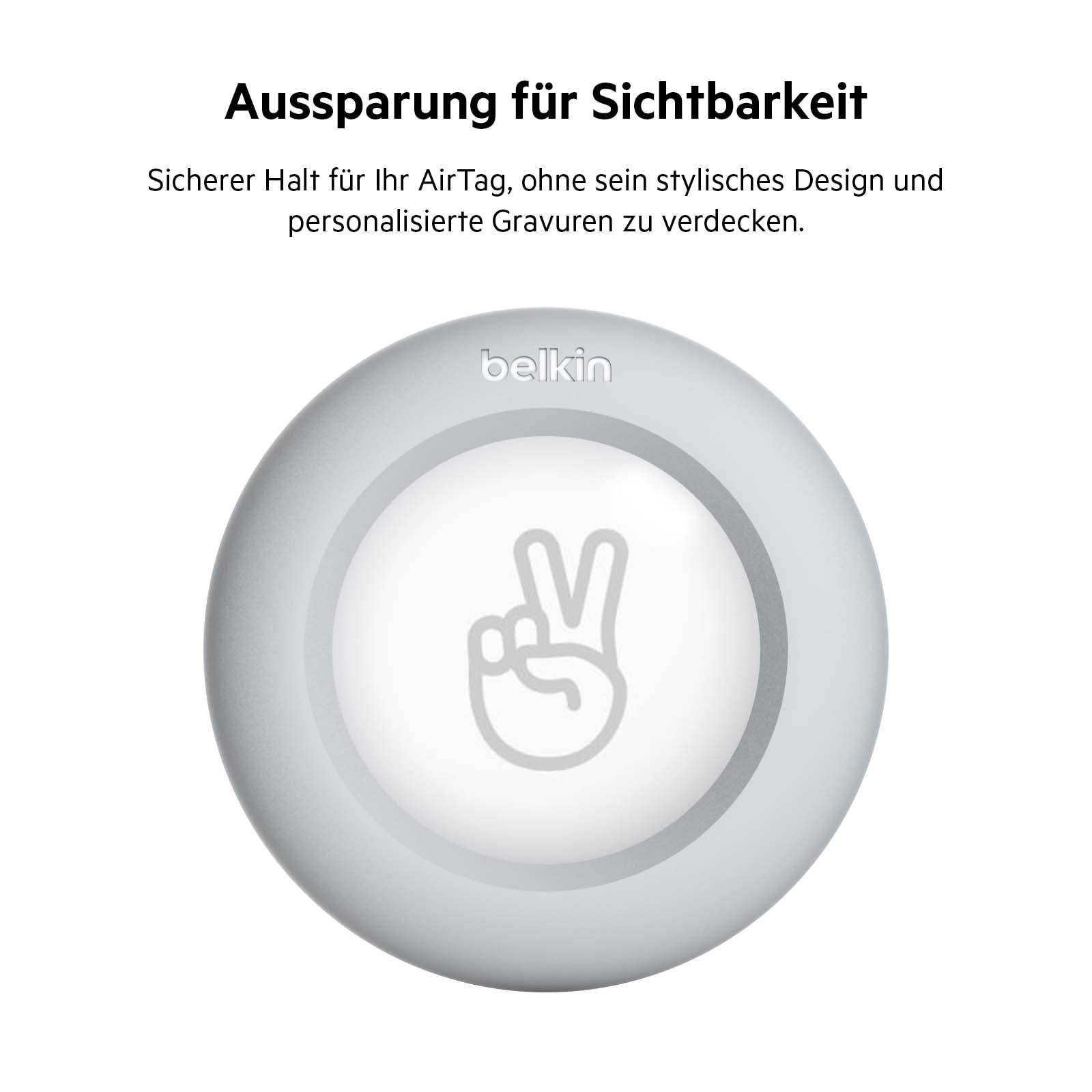 Belkin AirTag Hülle mit Schlaufe (Secure Holder Schutzhülle für Air Tag, Accessoire mit Kratzschutz) – Schwarz Alcovic