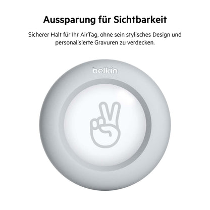Belkin AirTag Hülle mit Schlaufe (Secure Holder Schutzhülle für Air Tag, Accessoire mit Kratzschutz) – Schwarz Alcovic