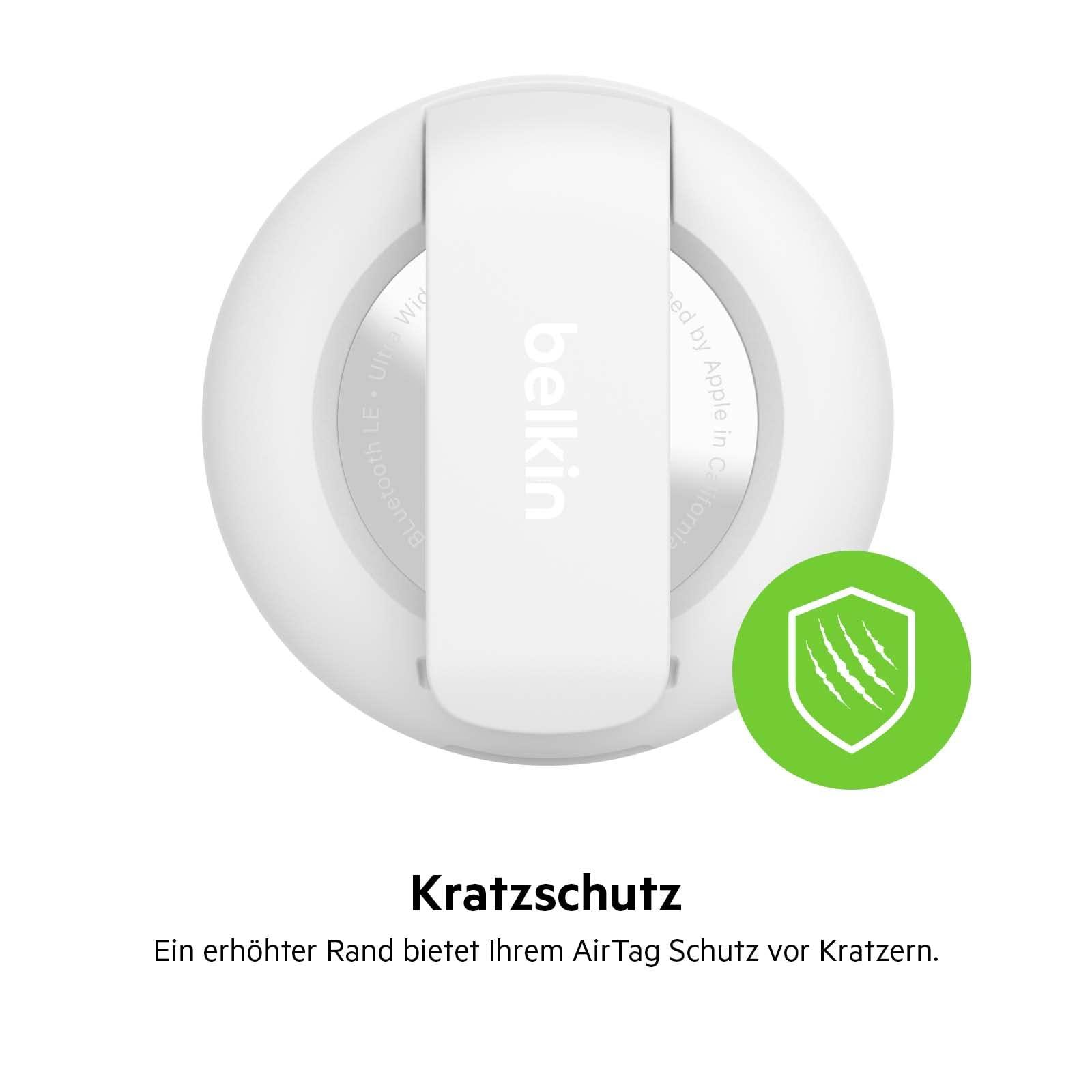 Belkin AirTag Hülle mit Schlaufe (Secure Holder Schutzhülle für Air Tag, Accessoire mit Kratzschutz) – Schwarz Alcovic