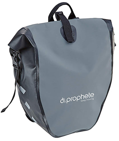 Prophete Seitenpacktasche, Fahrradtasche, Gepäckträgertasche, grau, Volumen: 20 Liter, wasserdicht Alcovic
