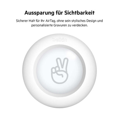 Belkin AirTag Hülle mit Schlaufe (Secure Holder Schutzhülle für Air Tag, Accessoire mit Kratzschutz) – Schwarz Alcovic