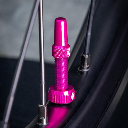Muc-Off Graue Presta Tubeless Ventile, 44 mm - Hochwertige Anti-Leck Fahrradventile mit integriertem Werkzeug zum Entfernen des Ventilkerns Alcovic