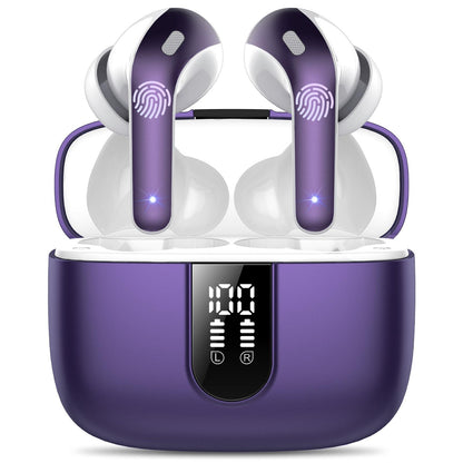 Bluetooth Kopfhörer, In Ear Kopfhörer Kabellos Bluetooth 5.3 mit 50H Tiefer Bass, 2024 Neue Kabellose Kopfhörer Noise Cancelling Earbuds mit 4 ENC Mic, IPX7 Wasserdicht Ohrhörer, USB-C Alcovic