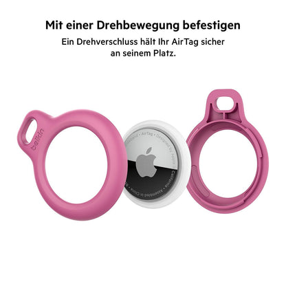 Belkin AirTag Hülle mit Schlaufe (Secure Holder Schutzhülle für Air Tag, Accessoire mit Kratzschutz) – Schwarz Alcovic
