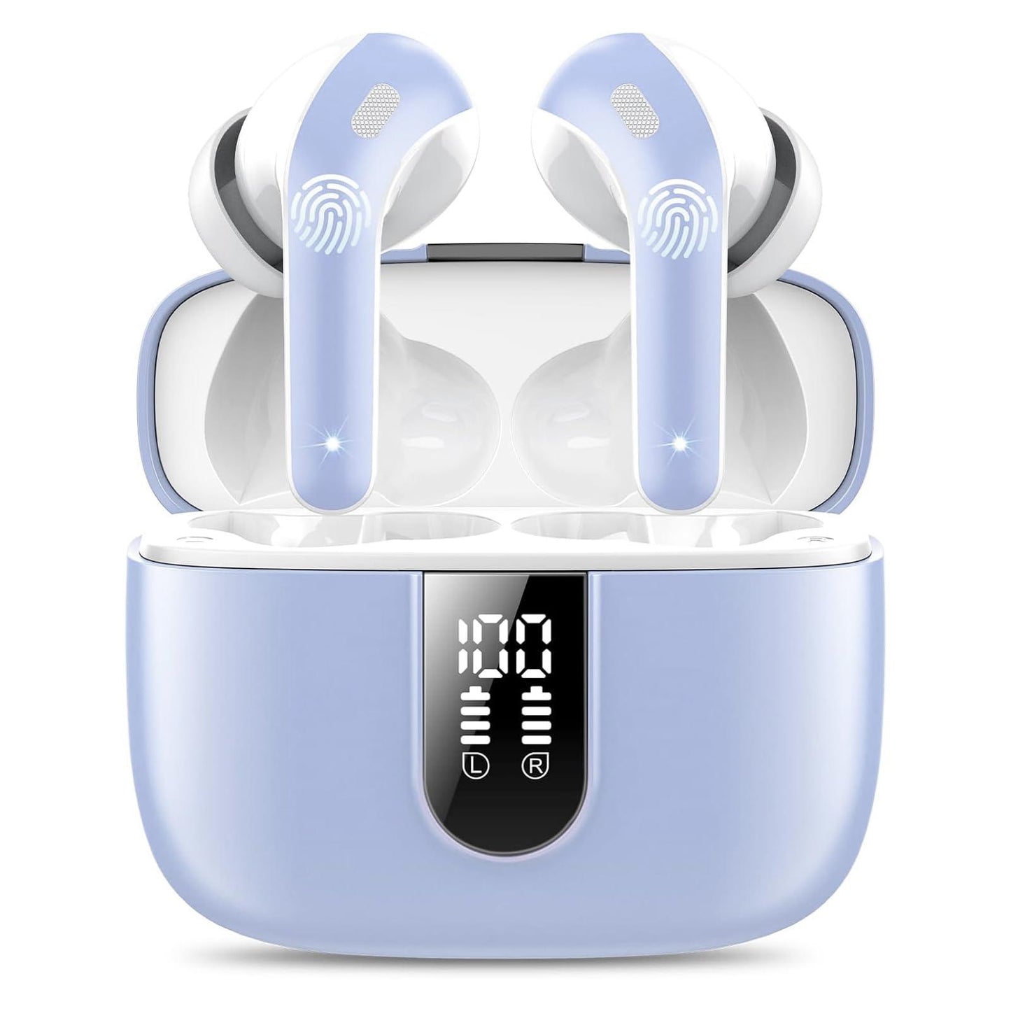 Bluetooth Kopfhörer, In Ear Kopfhörer Kabellos Bluetooth 5.3 mit 50H Tiefer Bass, 2024 Neue Kabellose Kopfhörer Noise Cancelling Earbuds mit 4 ENC Mic, IPX7 Wasserdicht Ohrhörer, USB-C Alcovic