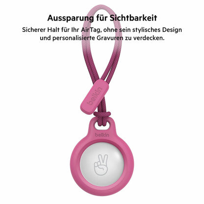 Belkin AirTag Hülle mit Schlaufe (Secure Holder Schutzhülle für Air Tag, Accessoire mit Kratzschutz) – Schwarz Alcovic
