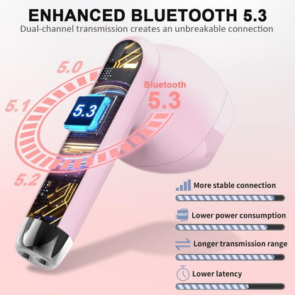 Bluetooth In-Ear Kopfhörer – Kabellos, Bluetooth 5.4, 48 h, 4 ENC Mics, Tiefer Bass, IPX7, USB-C, LED-Anzeige