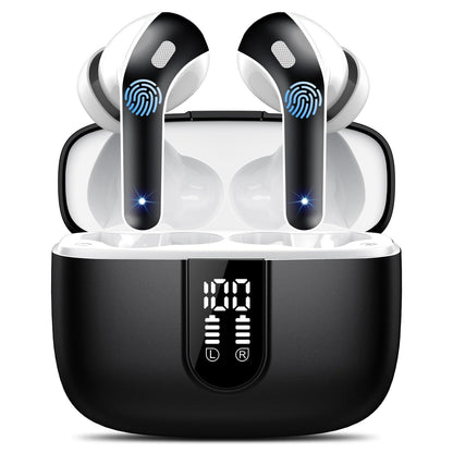 Bluetooth Kopfhörer, In Ear Kopfhörer Kabellos Bluetooth 5.3 mit 50H Tiefer Bass, 2024 Neue Kabellose Kopfhörer Noise Cancelling Earbuds mit 4 ENC Mic, IPX7 Wasserdicht Ohrhörer, USB-C Alcovic