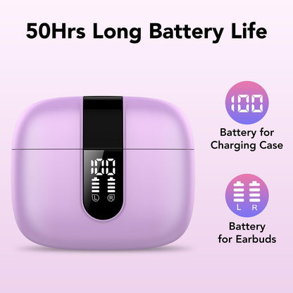 Bluetooth Kopfhörer, In Ear Kopfhörer Kabellos Bluetooth 5.3 mit 50H Tiefer Bass, 2024 Neue Kabellose Kopfhörer Noise Cancelling Earbuds mit 4 ENC Mic, IPX7 Wasserdicht Ohrhörer, USB-C Alcovic