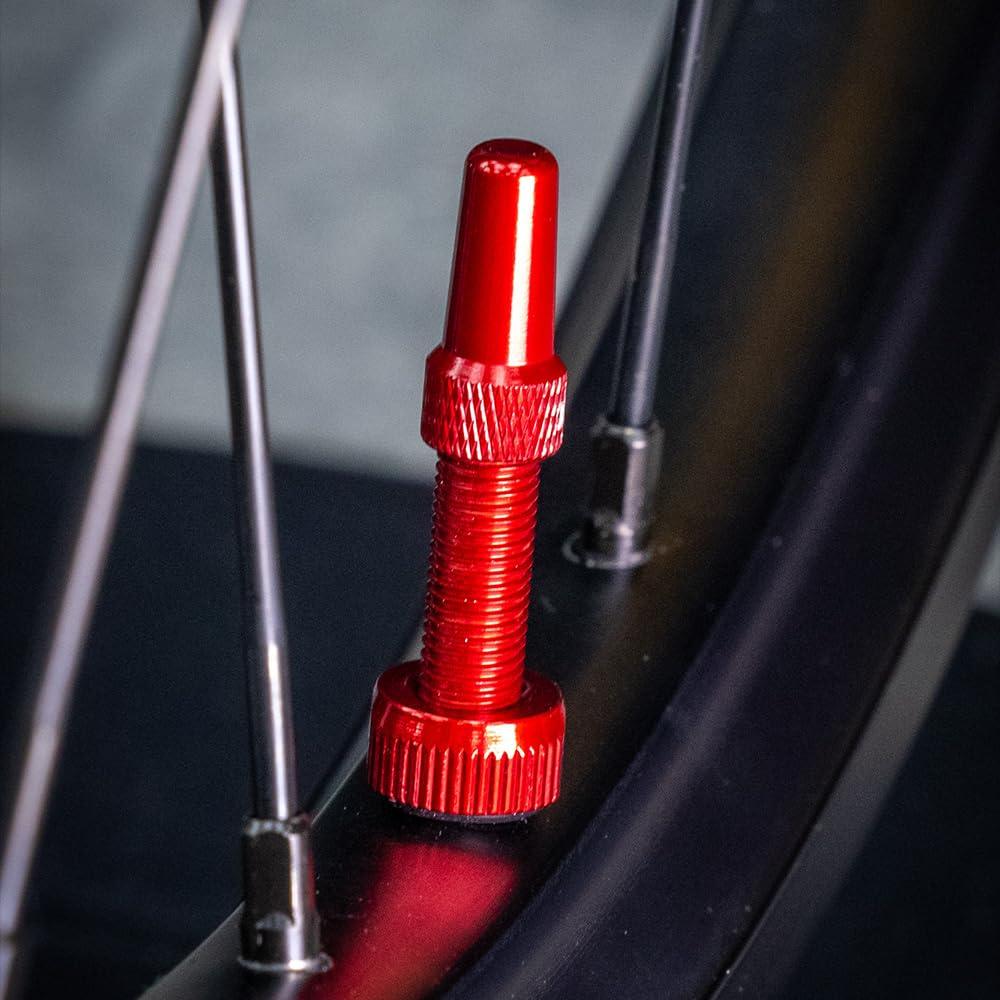 Muc-Off Graue Presta Tubeless Ventile, 44 mm - Hochwertige Anti-Leck Fahrradventile mit integriertem Werkzeug zum Entfernen des Ventilkerns Alcovic