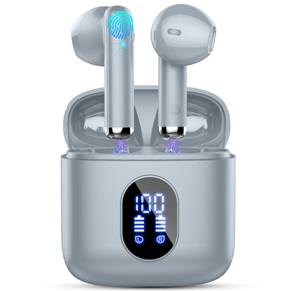Bluetooth In-Ear Kopfhörer – Kabellos, Bluetooth 5.4, 48 h, 4 ENC Mics, Tiefer Bass, IPX7, USB-C, LED-Anzeige