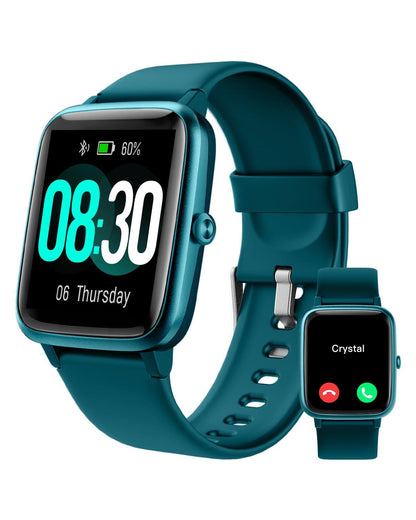 GRV Smartwatch für Damen Herren mit Telefonfunktion,Fitnessuhr mit Herzfrequenzmessung,SpO2,Schrittzähler,Schlafmonitor,Multi Trainingsmodi für iOS Android Handy Alcovic