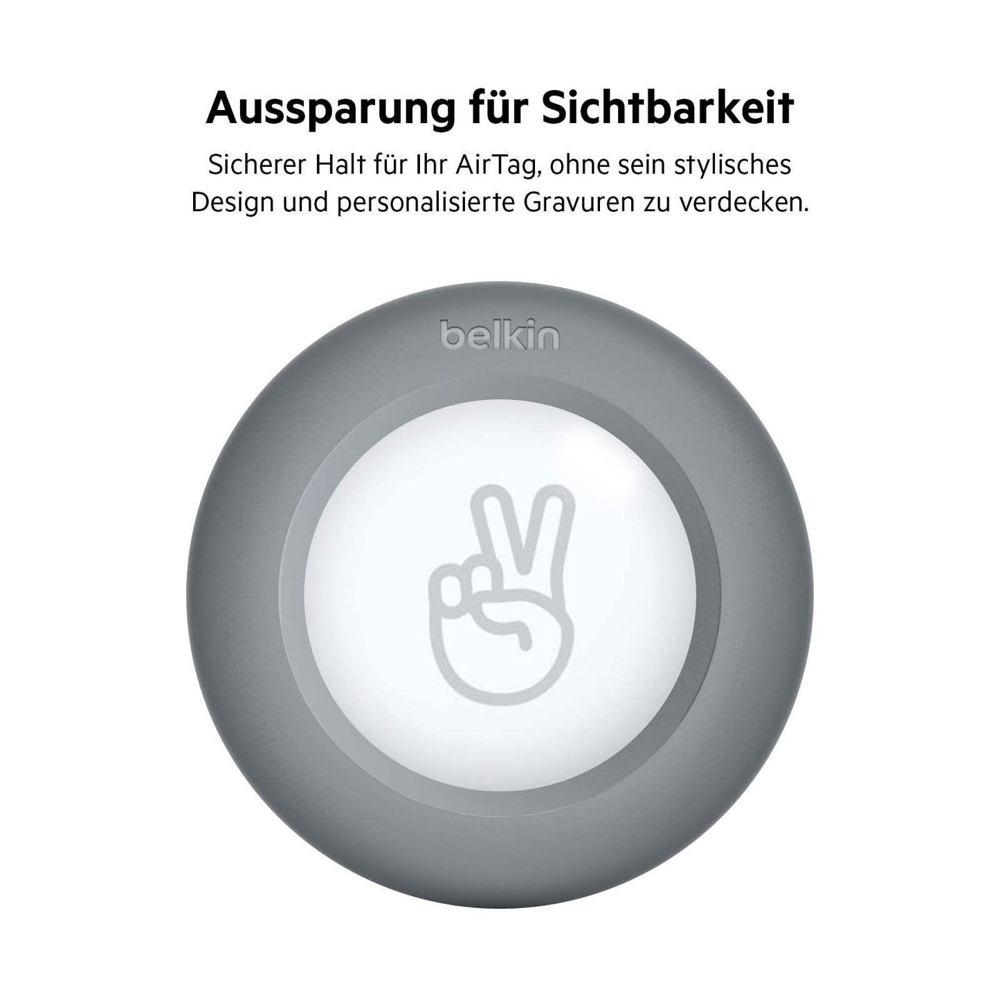 Belkin AirTag Hülle mit Schlaufe (Secure Holder Schutzhülle für Air Tag, Accessoire mit Kratzschutz) – Schwarz Alcovic