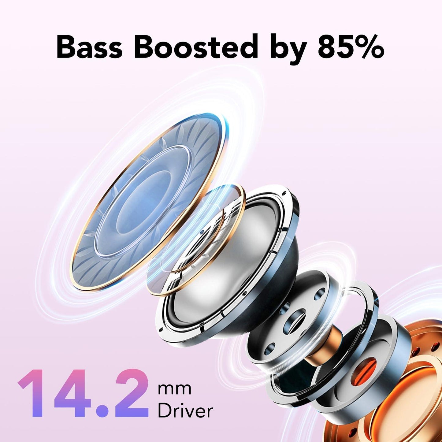 Bluetooth Kopfhörer, In Ear Kopfhörer Kabellos Bluetooth 5.3 mit 50H Tiefer Bass, 2024 Neue Kabellose Kopfhörer Noise Cancelling Earbuds mit 4 ENC Mic, IPX7 Wasserdicht Ohrhörer, USB-C Alcovic