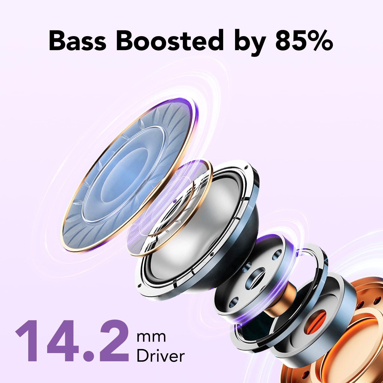 Bluetooth Kopfhörer, In Ear Kopfhörer Kabellos Bluetooth 5.3 mit 50H Tiefer Bass, 2024 Neue Kabellose Kopfhörer Noise Cancelling Earbuds mit 4 ENC Mic, IPX7 Wasserdicht Ohrhörer, USB-C Alcovic