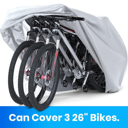 Favoto Fahrradabdeckung Wasserdicht Fahrrad Abdeckplane für 2-3 Fahrräder 210D Oxford-Gewebe Fahrradgarage Plane Fahrrad Schutzhülle Abdeckhaube mit Beutel 200 x 105x 110CM (Orange-Schwarz) Alcovic