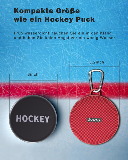Inwa Bluetooth Fahrrad Lautsprecher Tragbarer, 5w8H IPX7 Ausgestattet Fahrradständer, Karabinerhaken, Eingebautes Mikrofon, TF-Kartenmodus, 480 Min Spielzeit(Geschwindigkeitsanzeige) Alcovic