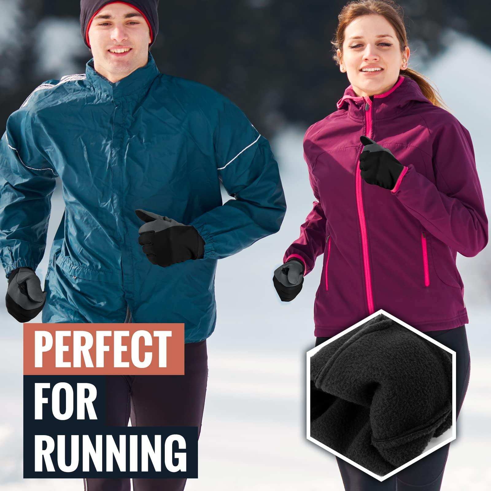 OZERO Herren Wasserdicht Thermohandschuhe, Touchscreen Winterhandschuhe Fahrhandschuhe Fahrradhandschuhe Laufhandschuhe Alcovic