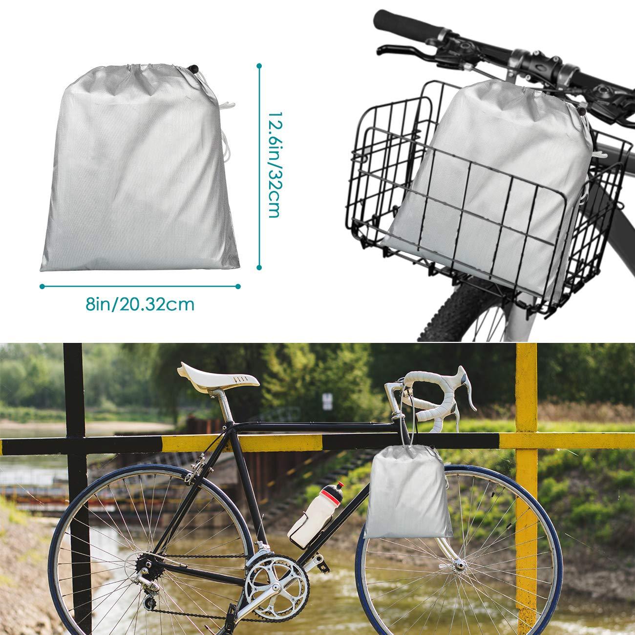 Favoto Fahrradabdeckung Wasserdicht Fahrrad Abdeckplane für 2-3 Fahrräder 210D Oxford-Gewebe Fahrradgarage Plane Fahrrad Schutzhülle Abdeckhaube mit Beutel 200 x 105x 110CM (Orange-Schwarz) Alcovic