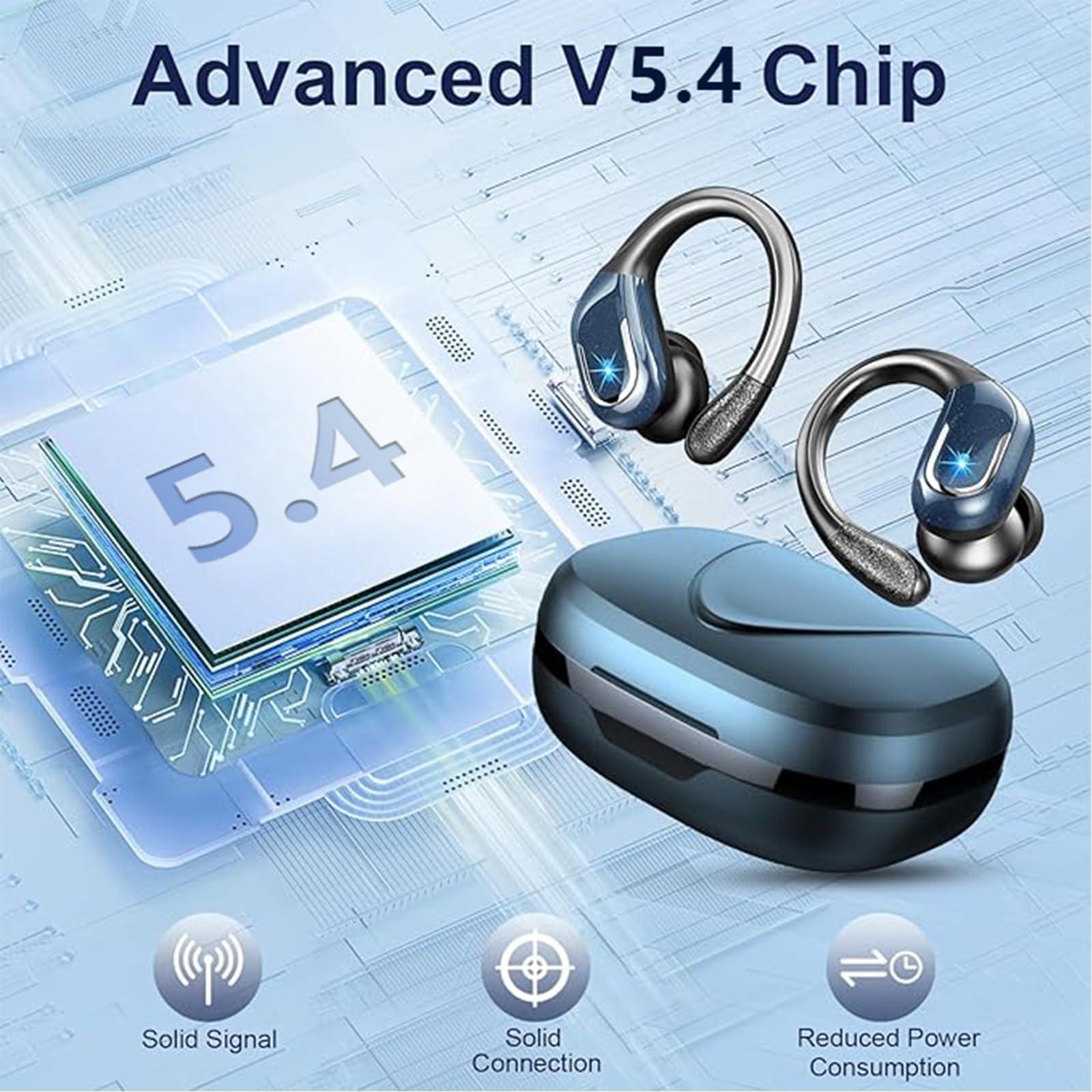 Bluetooth Kopfhörer Sport - 50 Std Spielzeit, IP7 Wasserdicht, ENC Noise Cancelling