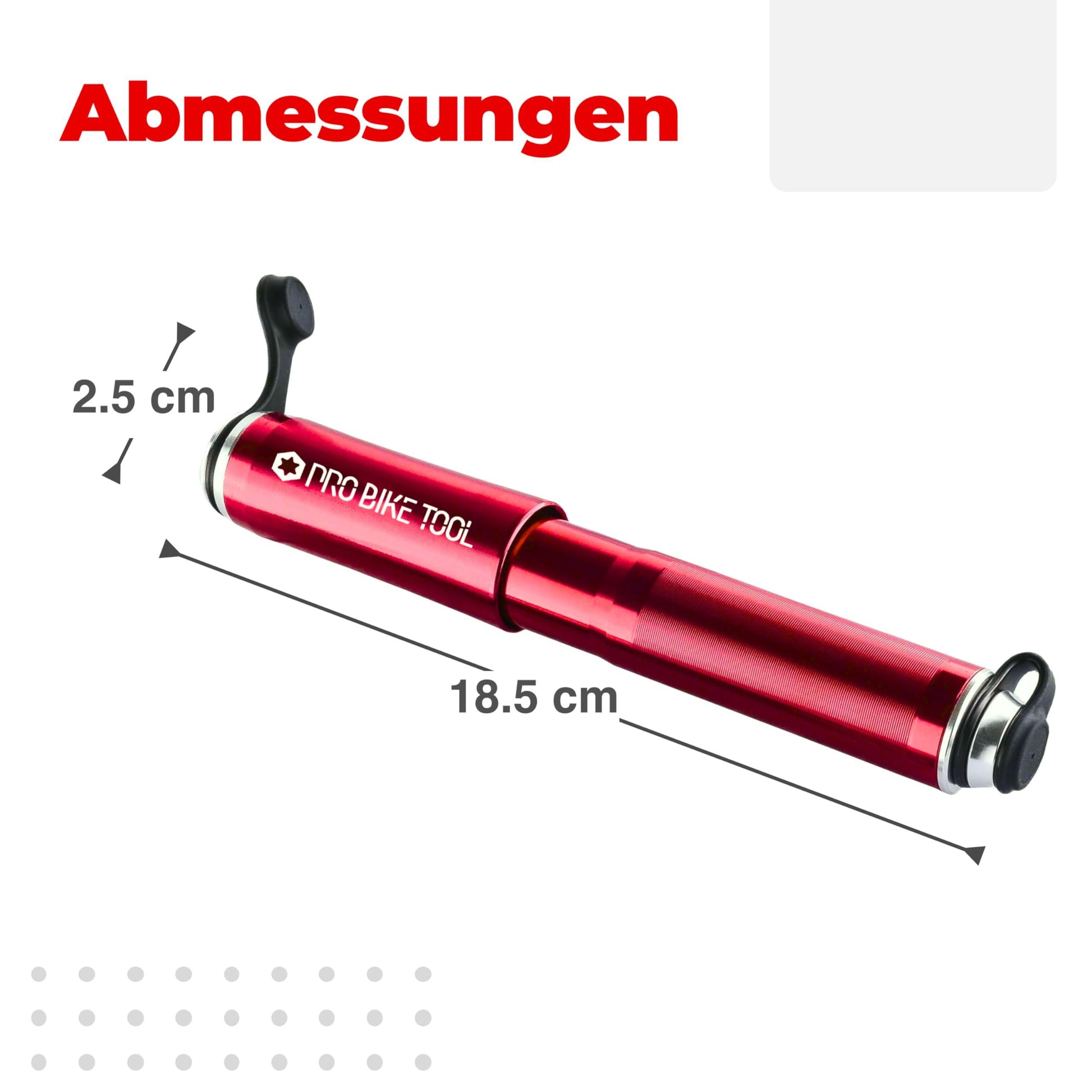 Pro Bike Tool Mini-Fahrradpumpe für Presta- und Schraderventile, Hochdruck-PSI, zuverlässig, kompakt und leicht, hervorragende Qualität und Leistung, Fahrrad-Reifenpumpe für Rennräder, Mountainbikes und BMX-Fahrräder Alcovic