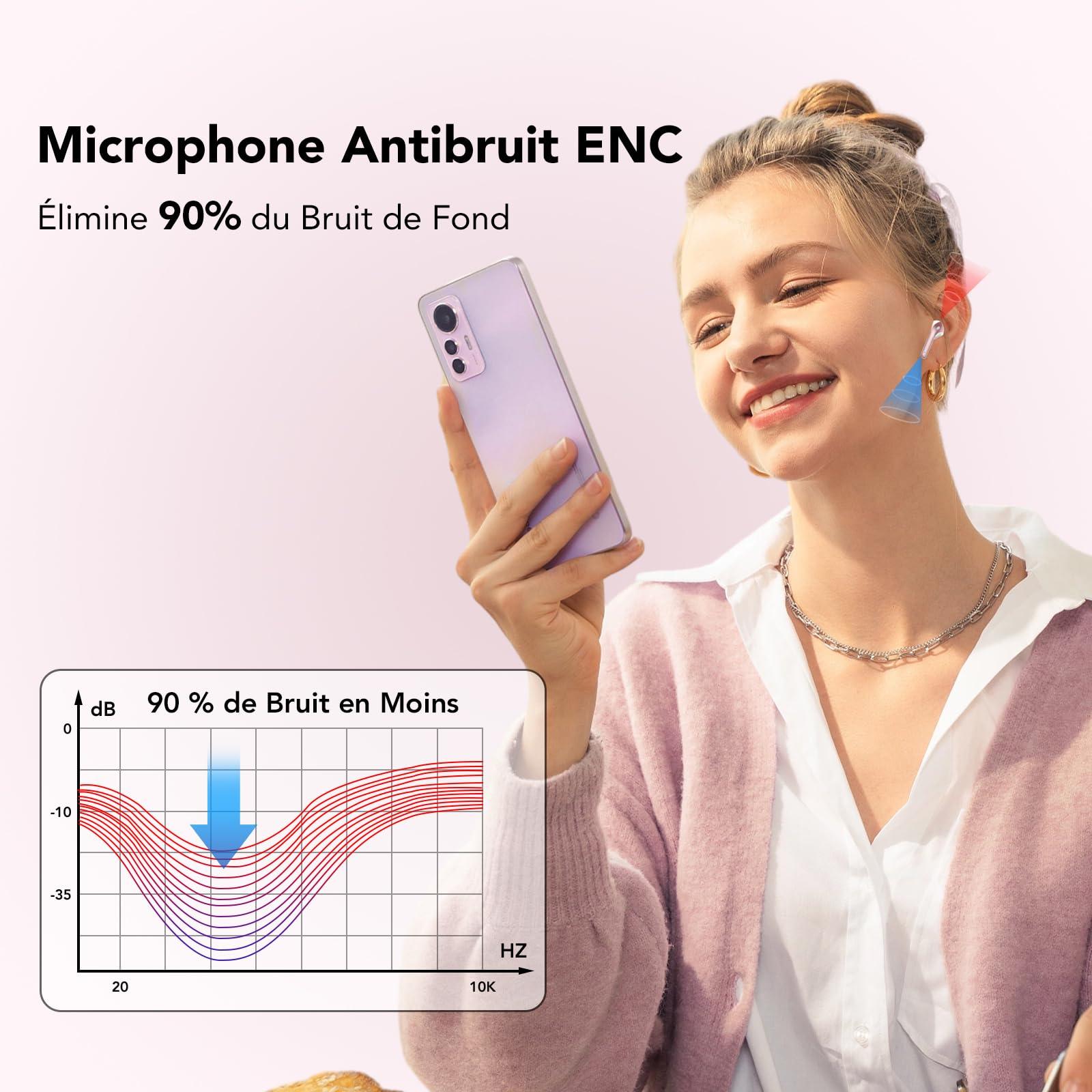 Bluetooth Kopfhörer, In Ear Kopfhörer Kabellos Bluetooth 5.3 mit 50H Tiefer Bass, 2024 Neue Kabellose Kopfhörer Noise Cancelling Earbuds mit 4 ENC Mic, IPX7 Wasserdicht Ohrhörer, USB-C Alcovic