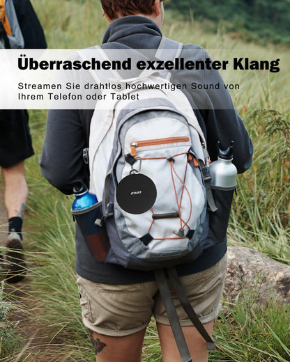 Inwa Bluetooth Fahrrad Lautsprecher Tragbarer, 5w8H IPX7 Ausgestattet Fahrradständer, Karabinerhaken, Eingebautes Mikrofon, TF-Kartenmodus, 480 Min Spielzeit(Geschwindigkeitsanzeige) Alcovic