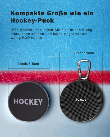 Inwa Bluetooth Fahrrad Lautsprecher Tragbarer, 5w8H IPX7 Ausgestattet Fahrradständer, Karabinerhaken, Eingebautes Mikrofon, TF-Kartenmodus, 480 Min Spielzeit(Geschwindigkeitsanzeige) Alcovic