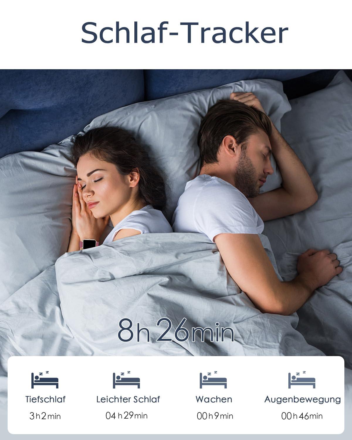 GRV Smartwatch für Damen Herren mit Telefonfunktion,Fitnessuhr mit Herzfrequenzmessung,SpO2,Schrittzähler,Schlafmonitor,Multi Trainingsmodi für iOS Android Handy Alcovic