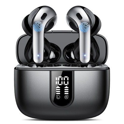 Bluetooth Kopfhörer, In Ear Kopfhörer Kabellos Bluetooth 5.3 mit 50H Tiefer Bass, 2024 Neue Kabellose Kopfhörer Noise Cancelling Earbuds mit 4 ENC Mic, IPX7 Wasserdicht Ohrhörer, USB-C Alcovic