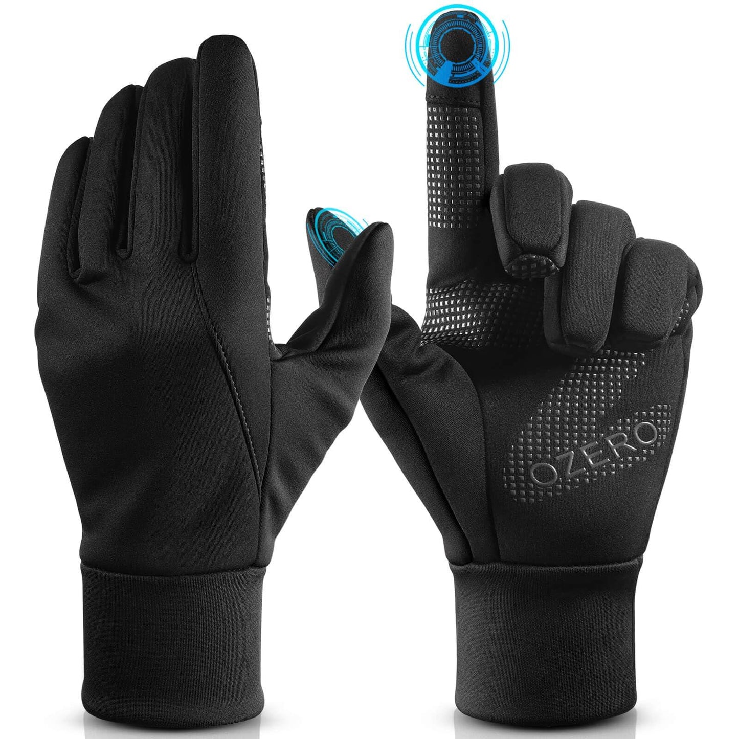 OZERO Herren Wasserdicht Thermohandschuhe, Touchscreen Winterhandschuhe Fahrhandschuhe Fahrradhandschuhe Laufhandschuhe Alcovic