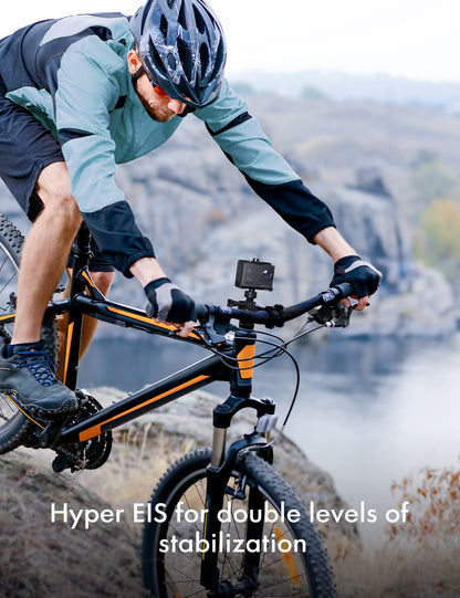 WOLFANG Action Cam 4K30FPS 20MP mit 32GB microSDXC Speicherkarte WiFi 40M Unterwasserkamera Wasserdicht EIS Actioncam Fernregler Mikrofon Zubehör Kit Alcovic