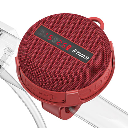 Inwa Bluetooth Fahrrad Lautsprecher Tragbarer, 5w8H IPX7 Ausgestattet Fahrradständer, Karabinerhaken, Eingebautes Mikrofon, TF-Kartenmodus, 480 Min Spielzeit(Geschwindigkeitsanzeige) Alcovic