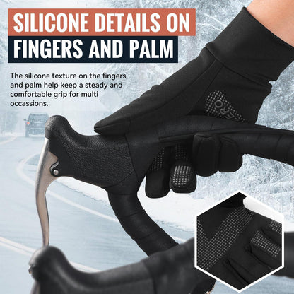 OZERO Herren Wasserdicht Thermohandschuhe, Touchscreen Winterhandschuhe Fahrhandschuhe Fahrradhandschuhe Laufhandschuhe Alcovic