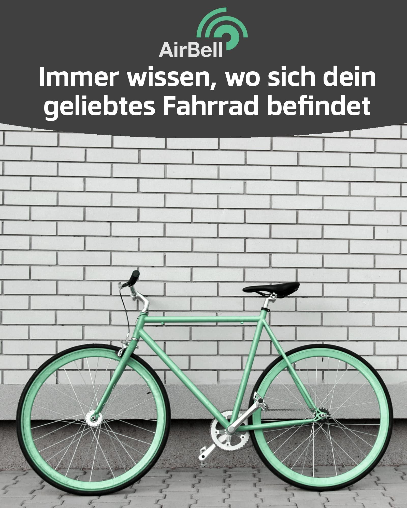 AirBell Fahrradklingel Für Apple AirTag | Halterung In Klingel Versteckt | Fahrrad Diebstahlsicherung | Inklusive Werkzeug Alcovic