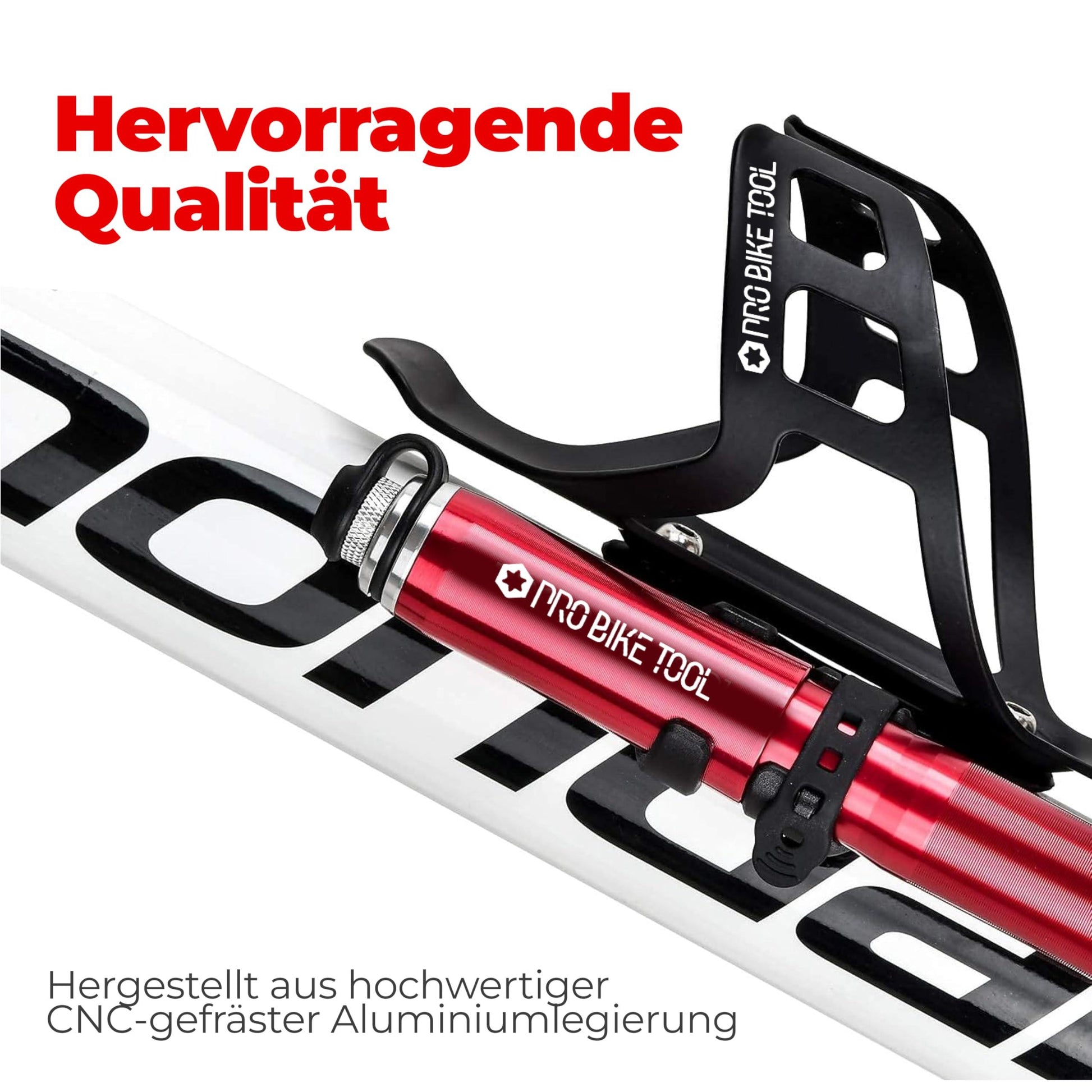 Pro Bike Tool Mini-Fahrradpumpe für Presta- und Schraderventile, Hochdruck-PSI, zuverlässig, kompakt und leicht, hervorragende Qualität und Leistung, Fahrrad-Reifenpumpe für Rennräder, Mountainbikes und BMX-Fahrräder Alcovic