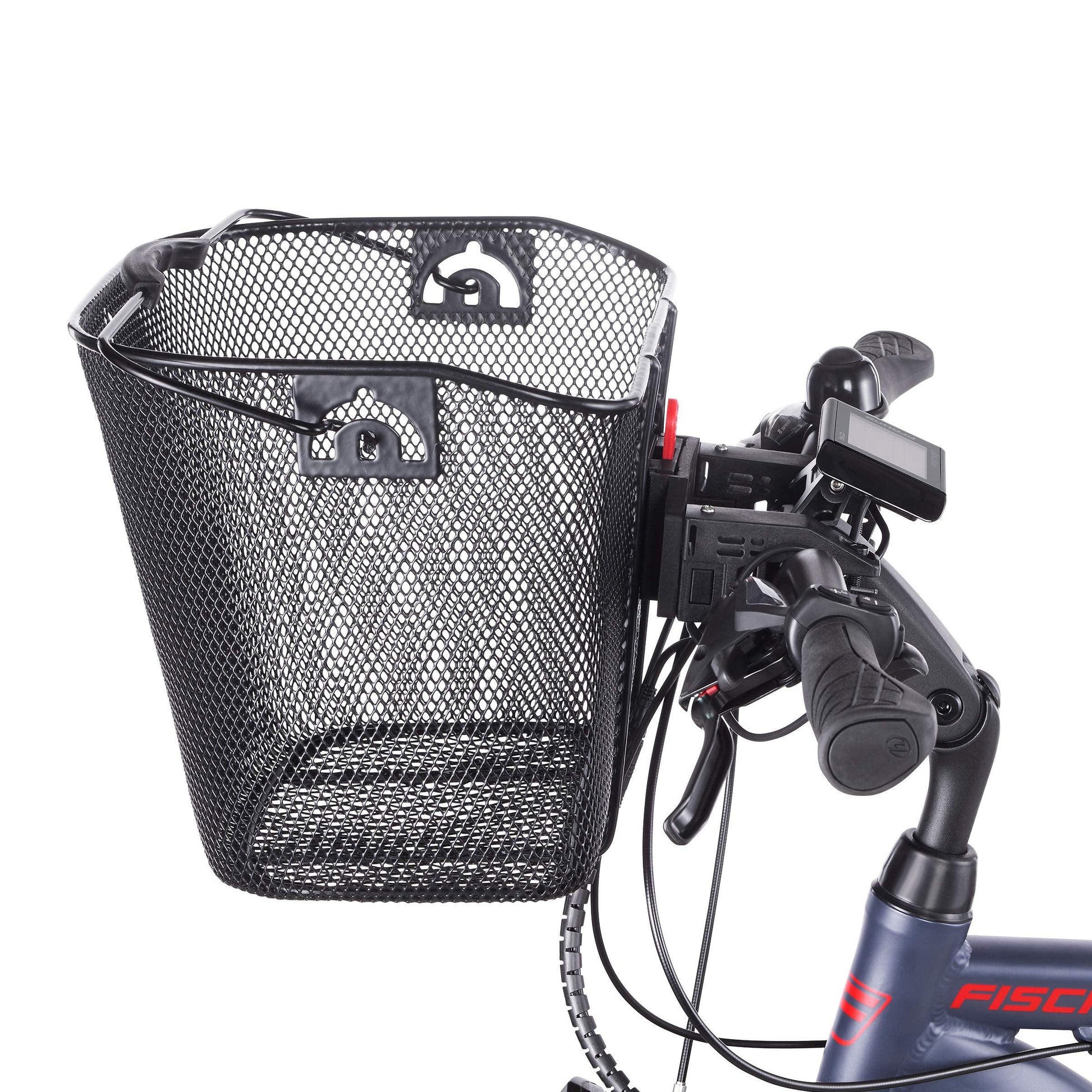 FISCHER Lenkerkorb mit Schnellbefestigung, speziell für E-Bikes entwickelt, Tragkraft 5kg, passend für alle gängigen Displays mit einer Breite von 9 cm, u.a. für BOSCH Displays Alcovic