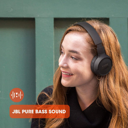 JBL Tune 510BT – Bluetooth On-Ear Kopfhörer in Schwarz – Faltbare Headphones mit Freisprechfunktion – Kompatibel mit Sprachassistenten – Lange Laufzeit von bis zu 40 Stunden Alcovic