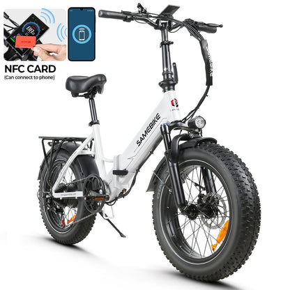 SAMEBIKE LOTDM200-II 20 Zoll Fettreifen 750W Motor 48V 13Ah Akku Faltrad Smart NFC Alcovic
