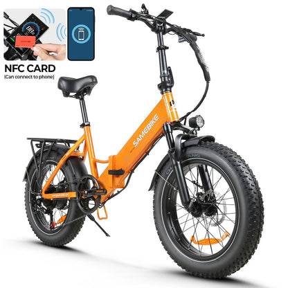 SAMEBIKE LOTDM200-II 20 Zoll Fettreifen 750W Motor 48V 13Ah Akku Faltrad Smart NFC Alcovic