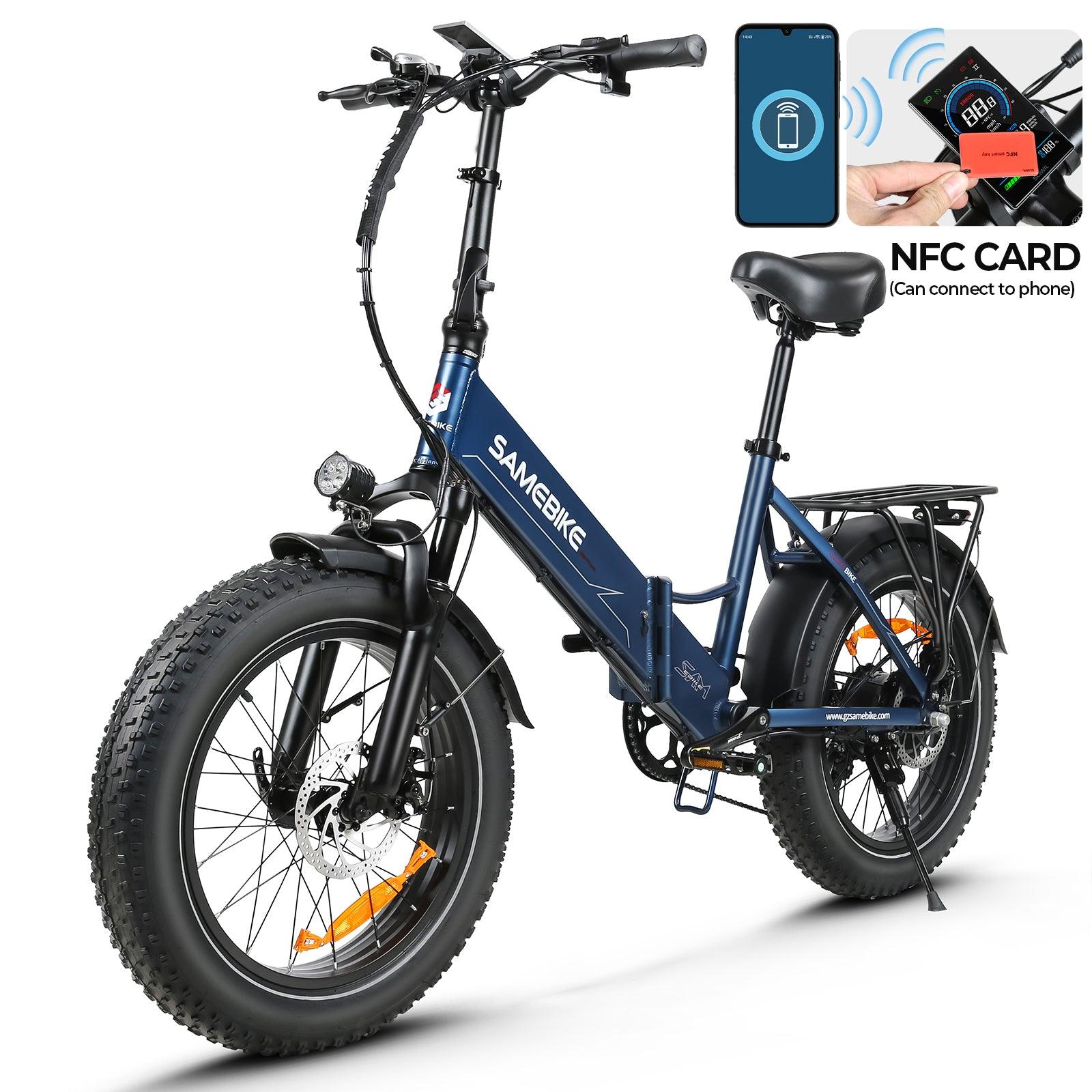 SAMEBIKE LOTDM200-II 20 Zoll Fettreifen 750W Motor 48V 13Ah Akku Faltrad Smart NFC Alcovic