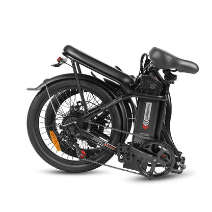 SAMEBIKE CY20-FT zusammenklappbares 20-Zoll-Elektrofahrrad mit 350W Motor und abnehmbarem 36V12 Ah Akku Alcovic