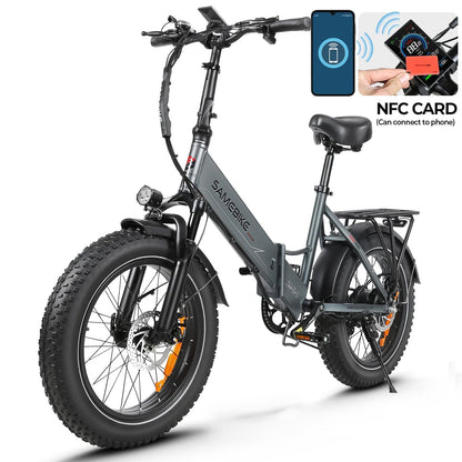 SAMEBIKE LOTDM200-II 20 Zoll Fettreifen 750W Motor 48V 13Ah Akku Faltrad Smart NFC Alcovic