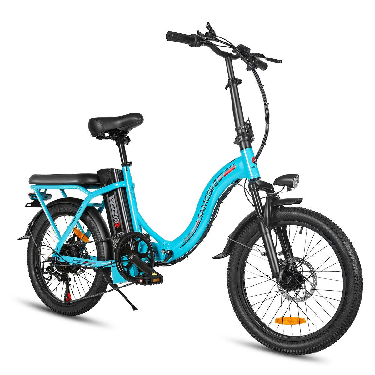SAMEBIKE CY20-FT zusammenklappbares 20-Zoll-Elektrofahrrad mit 350W Motor und abnehmbarem 36V12 Ah Akku Alcovic