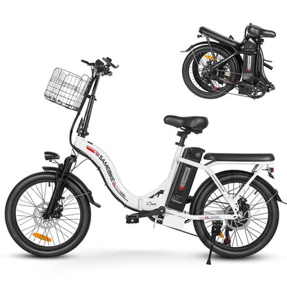 SAMEBIKE CY20-FT zusammenklappbares 20-Zoll-Elektrofahrrad mit 350W Motor und abnehmbarem 36V12 Ah Akku Alcovic