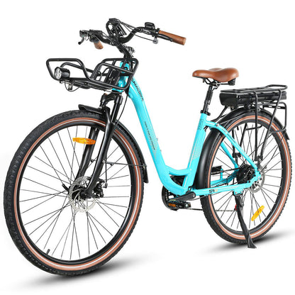 SAMEBIKE RS-A07 500W Motor 36V 13Ah Akku 35KM/H City Freizeit Bequeme Damen E-Bikes Alcovic
